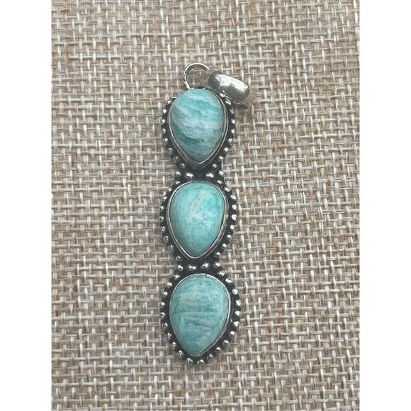 Amazonite Pendant and Ring Size 8.75 - Picture 2 of 8